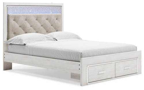 Altyra - White - Queen Upholstered Storage Bed (B2640B17) by Ashley