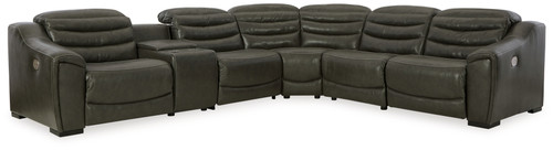 Center Line - Dark Gray - 6-Piece Power Reclining Sectional (U63404S4) by Ashley