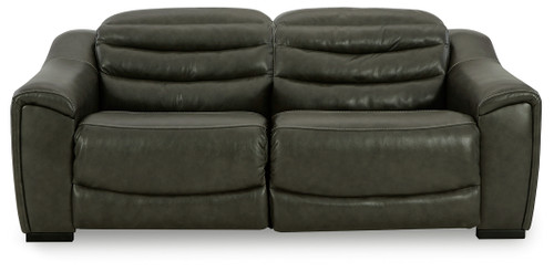 Center Line - Dark Gray - 2-Piece Power Reclining Sectional Loveseat (U63404S1) by Ashley