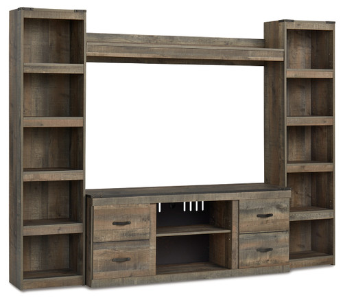 Trinell - Brown - 4-Piece Entertainment Center (EW0446W7) by Ashley