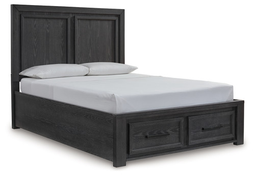 Foyland - Black/Brown - Queen Panel Storage Bed (B989B2) by Ashley