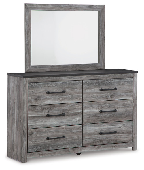 Bronyan - Dark Gray - Dresser and Mirror (B1290B1) by Ashley