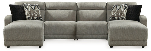 Colleyville - Stone - 4-Piece Power Reclining Sectional with Chaise (54405S16) by Ashley
