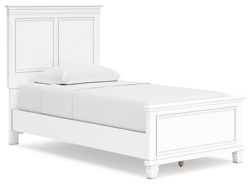 Fortman - White - Twin Panel Bed (B680B6) by Ashley