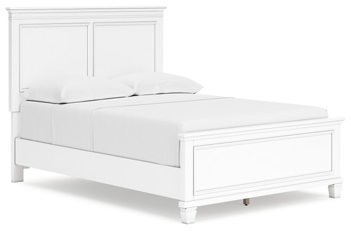 Fortman - White - Full Panel Bed (B680B8) by Ashley