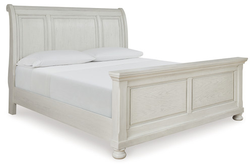 Robbinsdale - Antique White - King Sleigh Bed (B742B22) by Ashley
