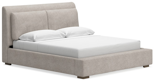 Cabalynn - Light Brown - King Upholstered Bed (B974B6) by Ashley