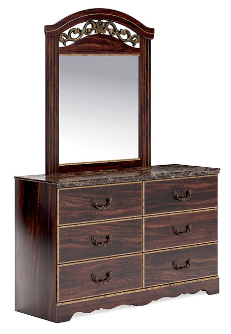 Glosmount - Two-tone - Dresser and Mirror (B1055B1) by Ashley