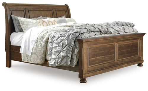 Flynnter - Medium Brown - King Sleigh Bed (B719B23) by Ashley
