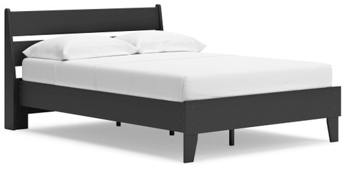 Socalle - Black - Full Panel Platform Bed (EB1865B2) by Ashley