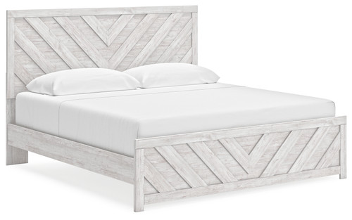 Cayboni - Whitewash - King Panel Bed (B3788B7) by Ashley