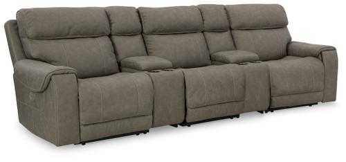 Starbot - Fossil - 5-Piece Power Reclining Sectional (23501S9) by Ashley