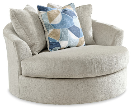 Maxon Place - Stone - Oversized Swivel Accent Chair (3300421) by Ashley