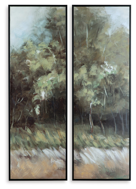 Dansot - Green/Brown - Wall Art (Set of 2) (A8000393) by Ashley