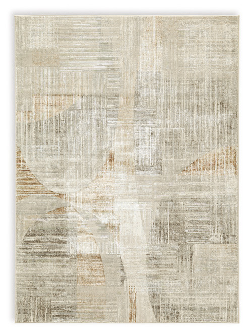 Truward - Linen/Gray/Caramel - 5' x 7' Rug (R406472) by Ashley
