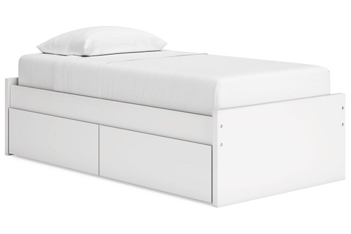 Onita - White - Twin Platform Bed with 1 Side Storage (EB9630B6) by Ashley