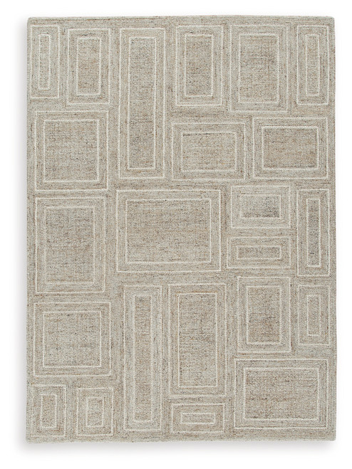 Brickburgh - Gray/Ivory/Honey - 5' x 7' Rug (R406902) by Ashley