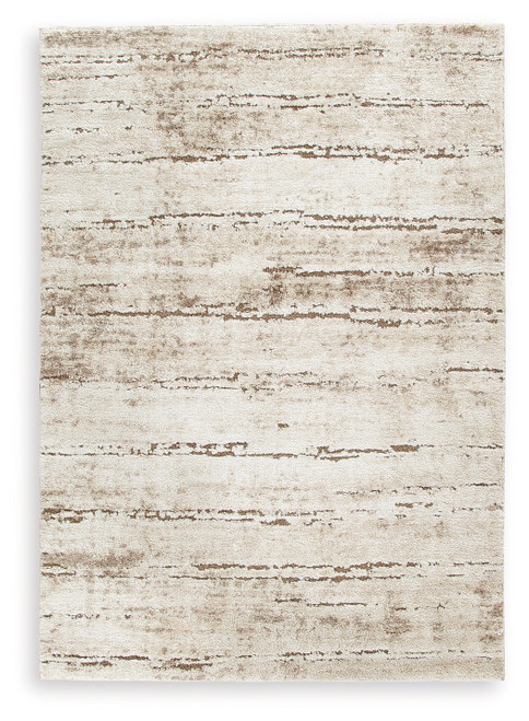 Kasney - Cream/Brown - 5' x 7' Rug (R406852) by Ashley