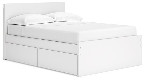 Onita - White - Full Panel Platform Bed with 1 Side Storage (EB9630B11) by Ashley