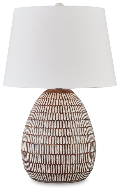 Darrich - Beige/White - Table Lamp (L235804) by Ashley