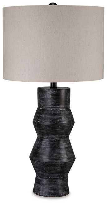 Kerbert - Distressed Black - Table Lamp (L100824) by Ashley