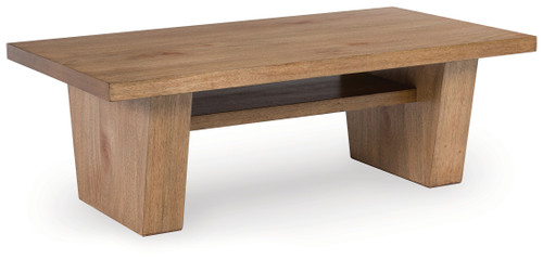 Kristiland - Light Brown - Coffee Table (T674-1) by Ashley