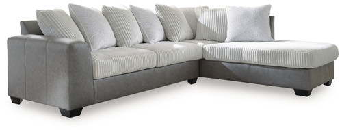 Clairette Court - Alloy - 2-Piece Sectional with Chaise (31503S2) by Ashley
