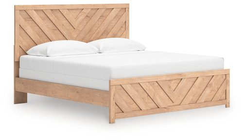 Sanginlane - Tan - King Panel Bed (B3787B8) by Ashley