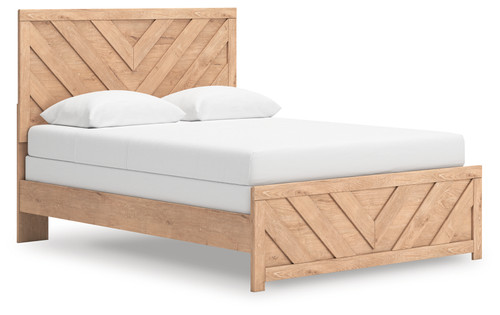Sanginlane - Tan - Queen Panel Bed (B3787B4) by Ashley