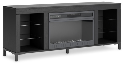 Cayberry - Black - 60" TV Stand with Electric Fireplace (W2721-168) by Ashley
