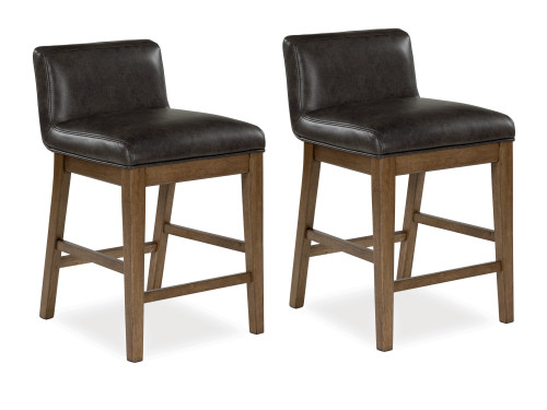 Cabalynn - Two-tone Brown - Counter Height Barstool (Set of 2) (D974-124) by Ashley