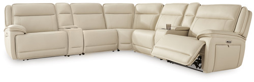 Double Deal - Almond - 7-Piece Reclining Sectional with 2 Consoles (U13001S9) by Ashley