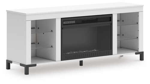 Brollevi - White - 60" TV Stand with Electric Fireplace (W2722-168) by Ashley