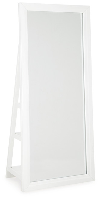 Evesen - White - Floor Standing Mirror/Storage (A8010383) by Ashley
