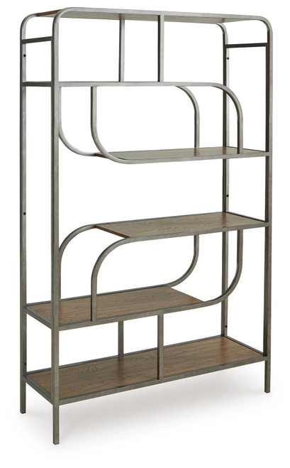 Jaddon - Brown/Antique Silver - Bookcase (A4000587) by Ashley