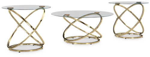 Crimonti - Champagne - Table (Set of 3) (T273-13) by Ashley