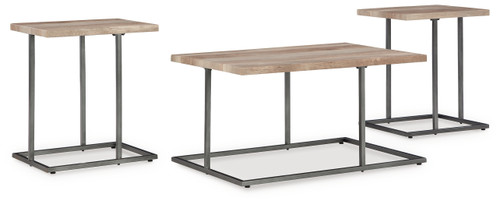 Albreane - Grayish Brown/Black - Table (Set of 3) (T147-13) by Ashley