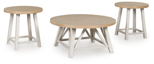 Fawndell - Antique White/Brown - Table (Set of 3) (T193-13) by Ashley