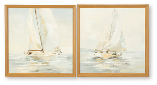 Winbrook - Gray/Tan/Gold Finish - Wall Art Set (Set of 2) (A8000458) by Ashley