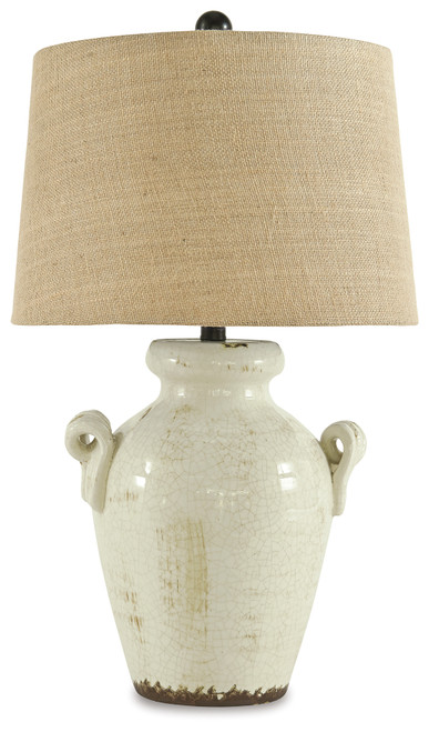 Emelda - Cream - Table Lamp (L100664) by Ashley