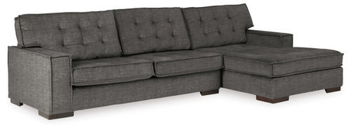 Coulee Point - Charcoal - 2-Piece Sectional with Chaise (94401S2) by Ashley