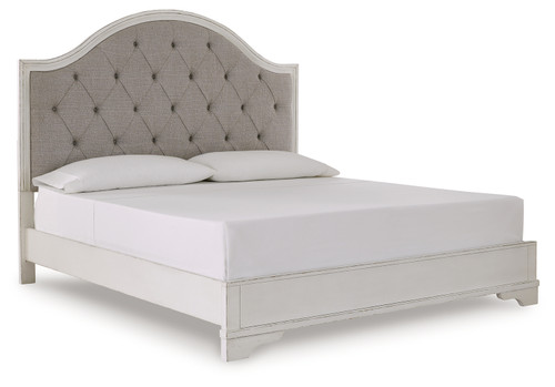 Blendon - Rustic Brown - King Upholstered Panel Bed (B747B3) by Ashley