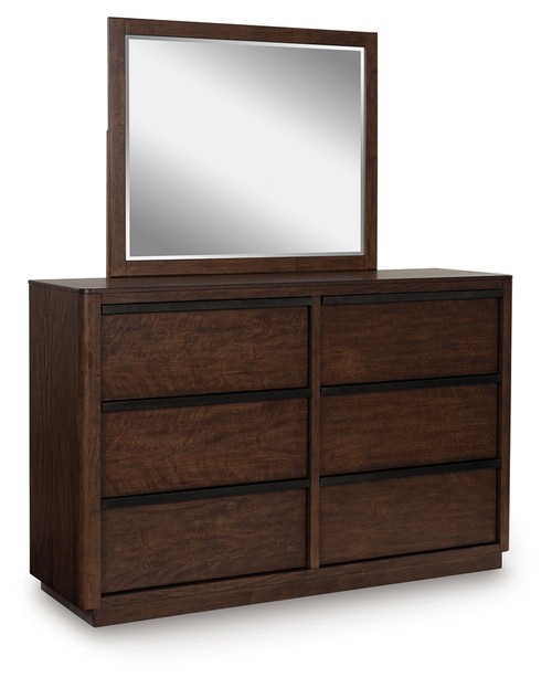 Dilenno - Dark Brown - Dresser and Mirror (PCB857B1) by Ashley