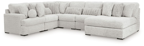 Cuddle Plush - Arctic - 6-Piece Sectional with Chaise (PC59106S3) by Ashley
