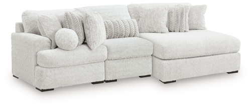 Cuddle Plush - Arctic - 3-Piece Sectional with Chaise (PC59106S1) by Ashley