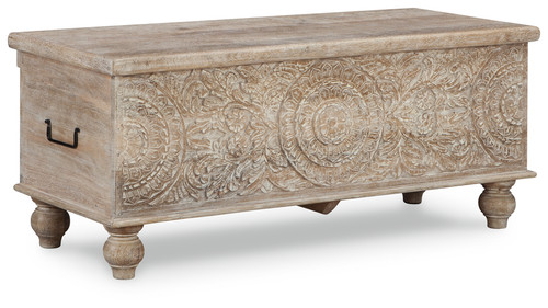 Fossil Ridge - Beige - Storage Bench (A4000039) by Ashley