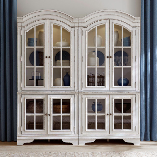 Magnolia Manor - Antique White & Weathered Bark - 2 Piece Bunching Cabinet Set (244-DR-2BC) by Liberty Furniture Magnolia Manor - Antique White & Weathered Bark - 2 Piece Bunching Cabinet Set (244-DR-2BC) by Liberty Furniture