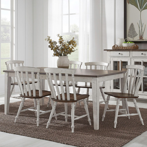 Al Fresco - Graphite & Whitestone - 7 Piece Rectangular Table Set (741-CD-7RLS) by Liberty Furniture