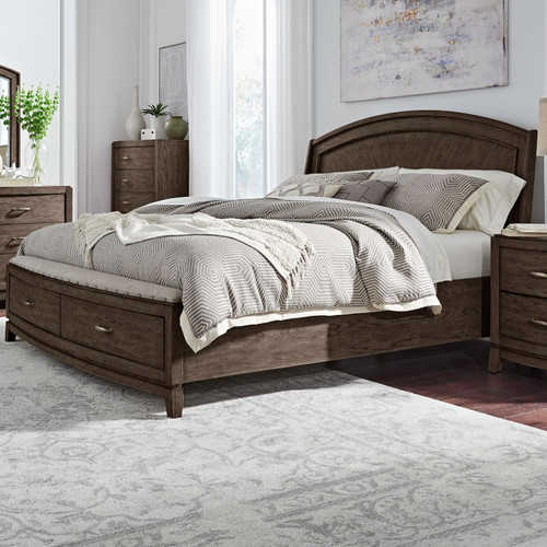 Avalon - Coffee Bean - Queen Panel Storage Bed (805B-BR-QPBS) by Liberty Furniture