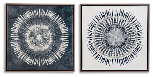 Monterey - Blue/White - Wall Art (Set of 2) (A8000155) by Ashley